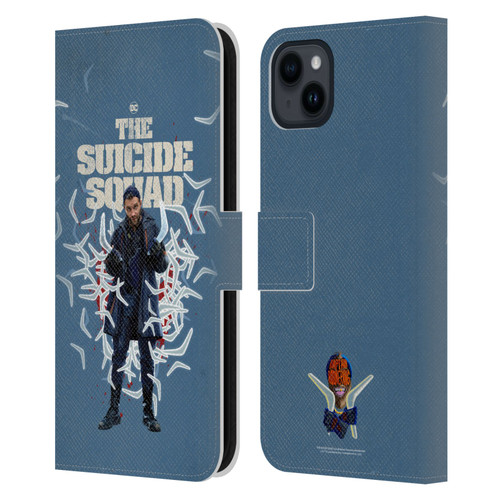 The Suicide Squad 2021 Character Poster Captain Boomerang Leather Book Wallet Case Cover For Apple iPhone 15 Plus