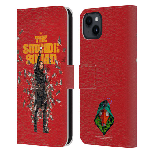 The Suicide Squad 2021 Character Poster Ratcatcher Leather Book Wallet Case Cover For Apple iPhone 15 Plus