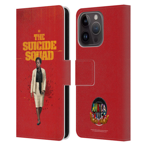 The Suicide Squad 2021 Character Poster Amanda Waller Leather Book Wallet Case Cover For Apple iPhone 15 Pro