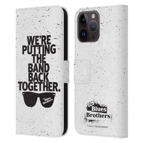 The Blues Brothers Graphics The Band Back Together Leather Book Wallet Case Cover For Apple iPhone 15 Pro Max