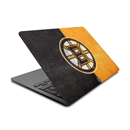 NHL Boston Bruins Half Distressed Vinyl Sticker Skin Decal Cover for Apple MacBook Air 13.6" A2681 (2022)