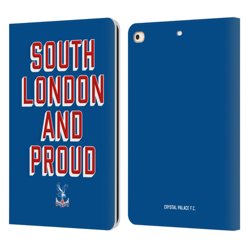 Crystal Palace FC Crest South London And Proud Leather Book Wallet Case Cover For Apple iPad 9.7 2017 / iPad 9.7 2018