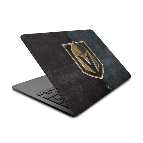 NHL Vegas Golden Knights Half Distressed Vinyl Sticker Skin Decal Cover for Apple MacBook Air 13.6" A2681 (2022)