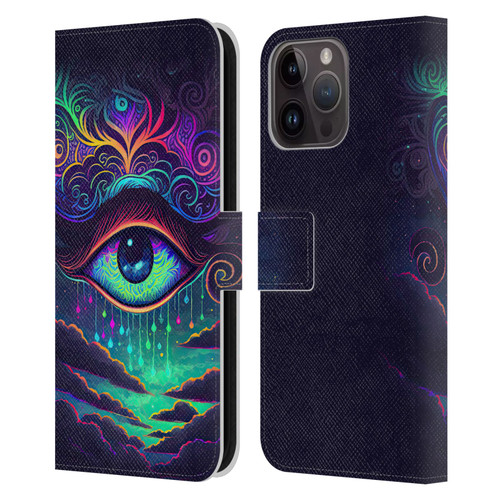 Wumples Cosmic Arts Eye Leather Book Wallet Case Cover For Apple iPhone 15 Pro Max
