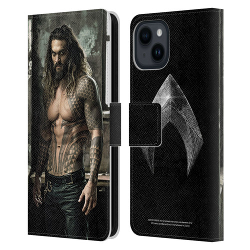 Zack Snyder's Justice League Snyder Cut Photography Aquaman Leather Book Wallet Case Cover For Apple iPhone 15