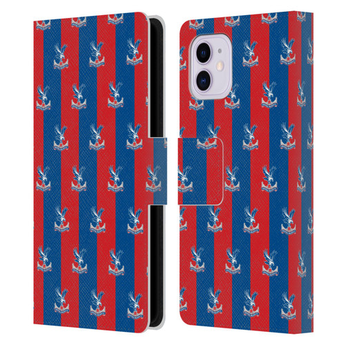 Crystal Palace FC Crest Pattern Leather Book Wallet Case Cover For Apple iPhone 11