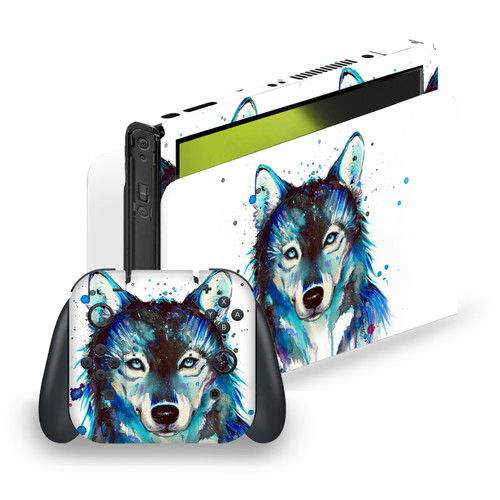 Pixie Cold Art Mix Ice Wolf Vinyl Sticker Skin Decal Cover for Nintendo Switch OLED Bundle