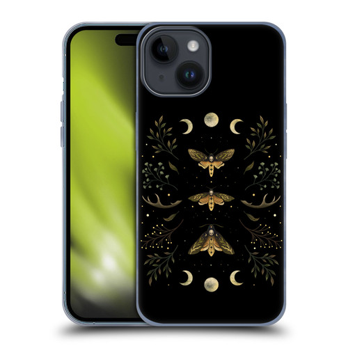 Episodic Drawing Illustration Animals Death Head Moth Night Soft Gel Case for Apple iPhone 15