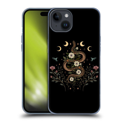 Episodic Drawing Illustration Animals Serpent Spell Soft Gel Case for Apple iPhone 15 Plus