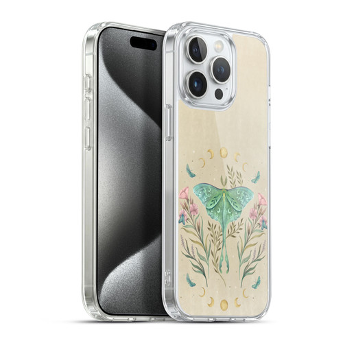 Episodic Drawing Illustration Animals Moth, Butterflies, & Flowers Soft Gel Case for Apple iPhone 15 Pro Max & MagSafe