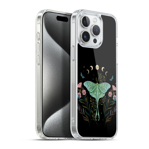 Episodic Drawing Illustration Animals Moth and Flowers Soft Gel Case for Apple iPhone 15 Pro Max & MagSafe