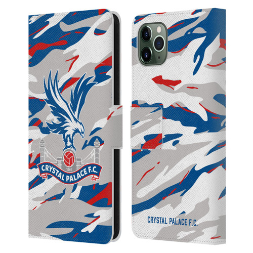 Crystal Palace FC Crest Camouflage Leather Book Wallet Case Cover For Apple iPhone 11 Pro Max
