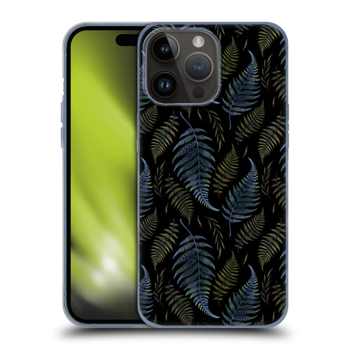 Episodic Drawing Pattern Leaves Soft Gel Case for Apple iPhone 15 Pro Max