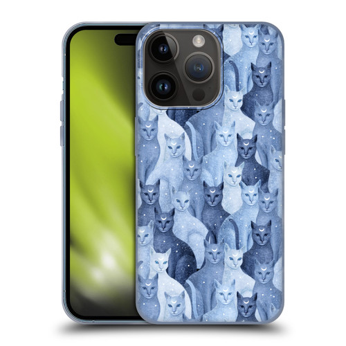 Episodic Drawing Pattern Cats Soft Gel Case for Apple iPhone 15 Pro