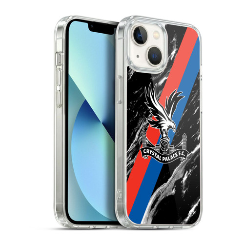 Crystal Palace FC Crest Black Marble Soft Gel Case for Apple iPhone 13