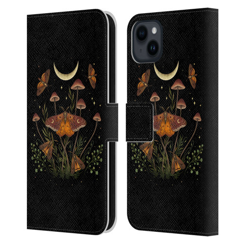 Episodic Drawing Illustration Animals Autumn Light Underwings Leather Book Wallet Case Cover For Apple iPhone 15 Plus