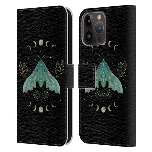 Episodic Drawing Illustration Animals Luna And Moth Leather Book Wallet Case Cover For Apple iPhone 15 Pro Max