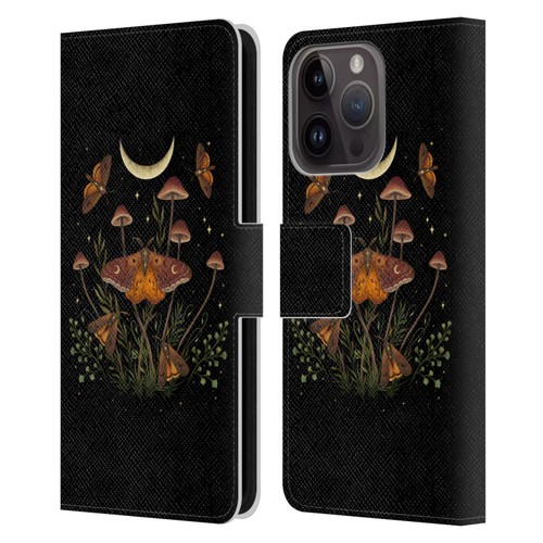 Episodic Drawing Illustration Animals Autumn Light Underwings Leather Book Wallet Case Cover For Apple iPhone 15 Pro