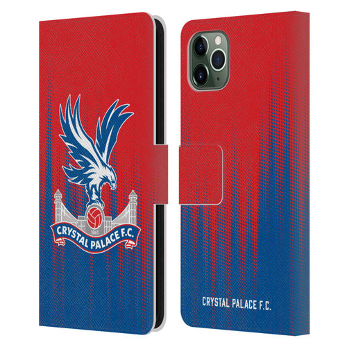 Crystal Palace FC Crest Halftone Leather Book Wallet Case Cover For Apple iPhone 11 Pro Max