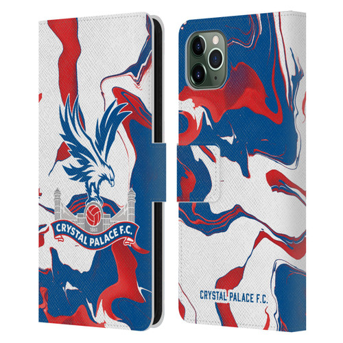 Crystal Palace FC Crest Marble Leather Book Wallet Case Cover For Apple iPhone 11 Pro Max