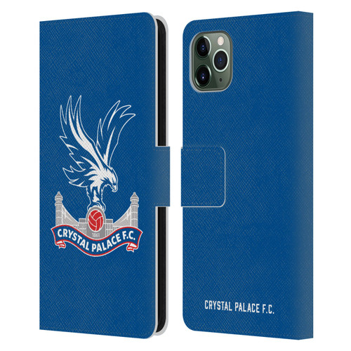 Crystal Palace FC Crest Plain Leather Book Wallet Case Cover For Apple iPhone 11 Pro Max