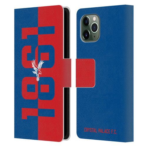 Crystal Palace FC Crest 1861 Leather Book Wallet Case Cover For Apple iPhone 11 Pro