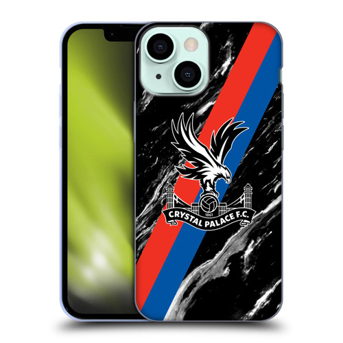 Crystal Palace FC Crest Black Marble Soft Gel Case for Apple iPhone 13 Mini
