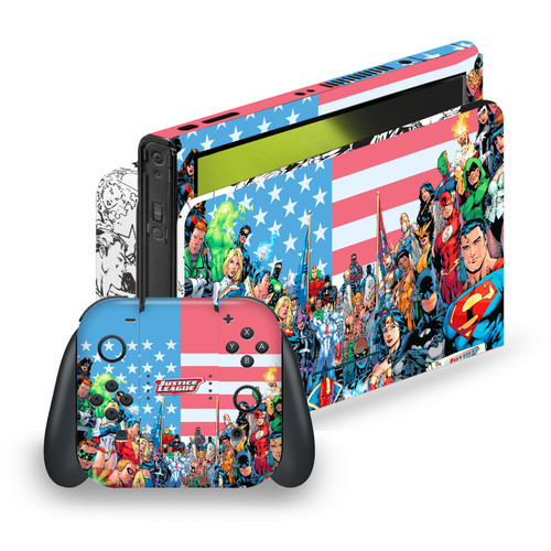 Justice League DC Comics Comic Book Covers Of America #1 Vinyl Sticker Skin Decal Cover for Nintendo Switch OLED