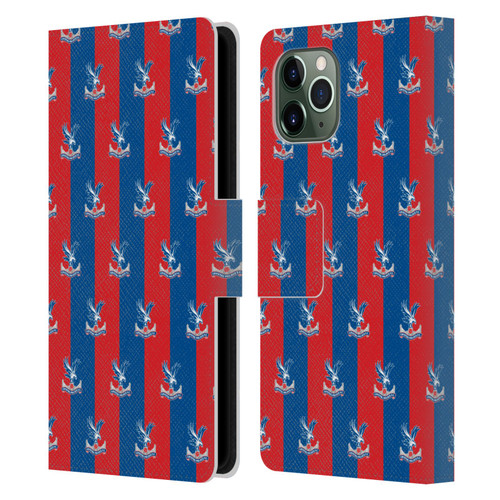Crystal Palace FC Crest Pattern Leather Book Wallet Case Cover For Apple iPhone 11 Pro