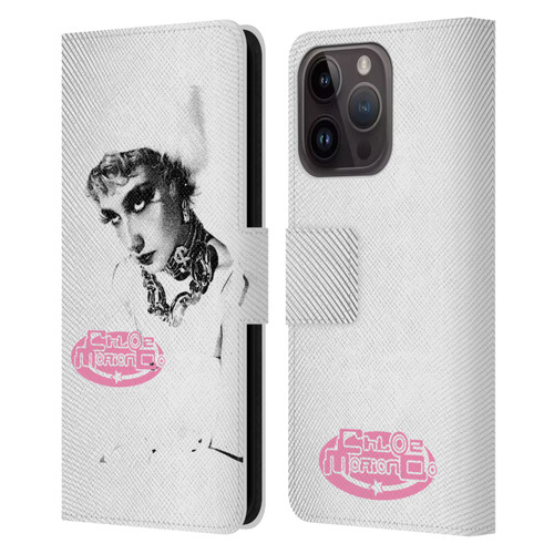 Chloe Moriondo Graphics Portrait Leather Book Wallet Case Cover For Apple iPhone 15 Pro