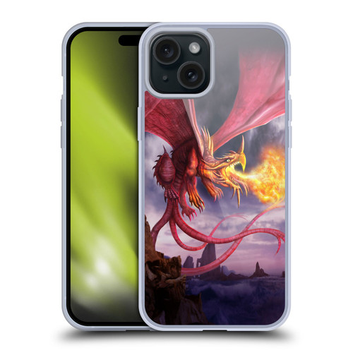 Anthony Christou Art Fire Dragon Soft Gel Case for Apple iPhone 15 Plus