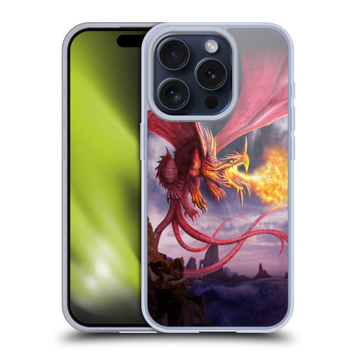 Anthony Christou Art Fire Dragon Soft Gel Case for Apple iPhone 15 Pro