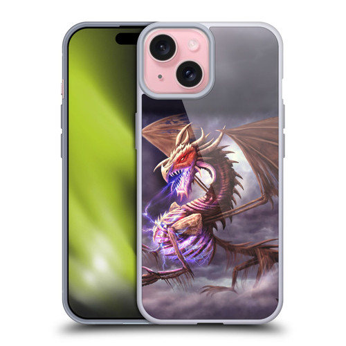 Anthony Christou Fantasy Art Bone Dragon Soft Gel Case for Apple iPhone 15