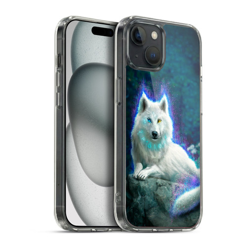 Anthony Christou Fantasy Art White Wolf Soft Gel Case for Apple iPhone 15 Plus & MagSafe