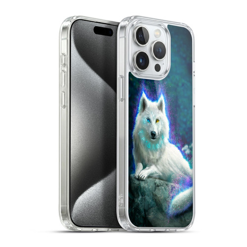 Anthony Christou Fantasy Art White Wolf Soft Gel Case for Apple iPhone 15 Pro Max & MagSafe