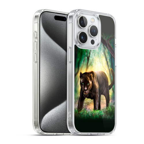 Anthony Christou Fantasy Art Black Panther Soft Gel Case for Apple iPhone 15 Pro & MagSafe