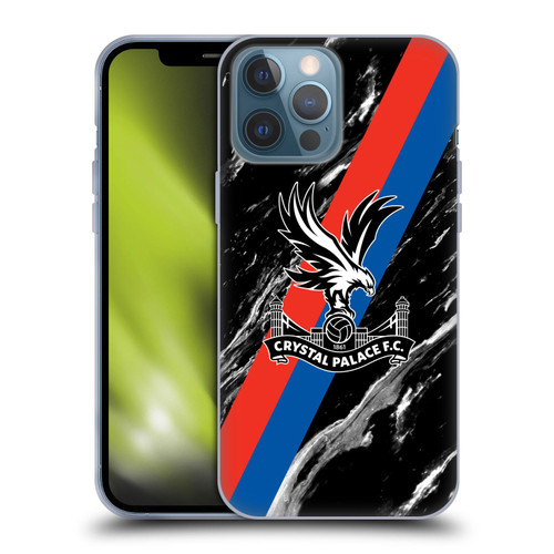 Crystal Palace FC Crest Black Marble Soft Gel Case for Apple iPhone 13 Pro Max