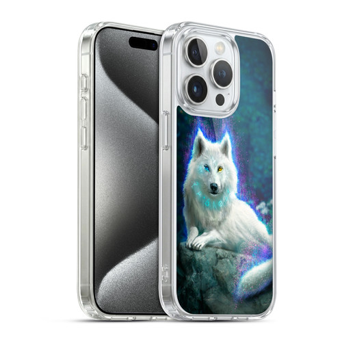 Anthony Christou Fantasy Art White Wolf Soft Gel Case for Apple iPhone 15 Pro & MagSafe