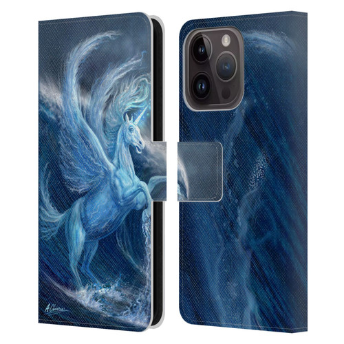 Anthony Christou Art Water Pegasus Leather Book Wallet Case Cover For Apple iPhone 15 Pro