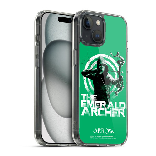 Arrow TV Series Graphics The Emerald Archer Soft Gel Case for Apple iPhone 15 & MagSafe
