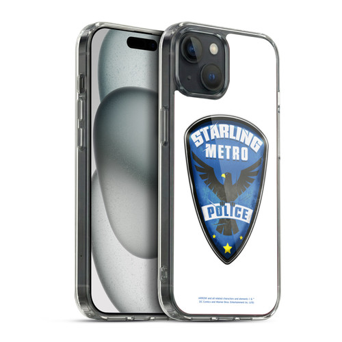 Arrow TV Series Graphics Starling Police Badge Soft Gel Case for Apple iPhone 15 Plus & MagSafe