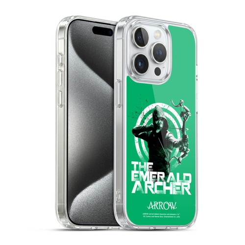 Arrow TV Series Graphics The Emerald Archer Soft Gel Case for Apple iPhone 15 Pro & MagSafe