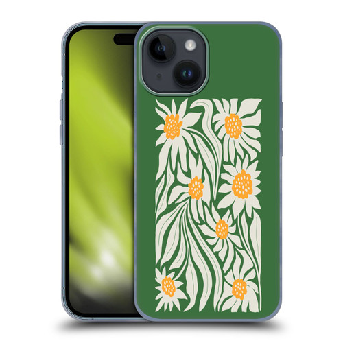 Ayeyokp Plants And Flowers Sunflowers Green Soft Gel Case for Apple iPhone 15