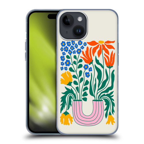 Ayeyokp Plants And Flowers Withering Flower Market Soft Gel Case for Apple iPhone 15
