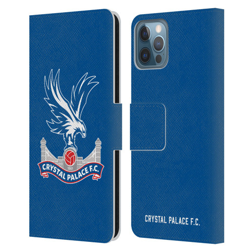 Crystal Palace FC Crest Plain Leather Book Wallet Case Cover For Apple iPhone 12 / iPhone 12 Pro