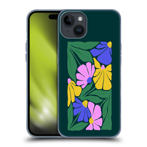 Ayeyokp Plants And Flowers Summer Foliage Flowers Matisse Soft Gel Case for Apple iPhone 15 Plus