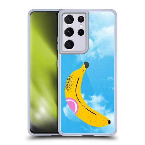 Ayeyokp Pop Banana Pop Art Sky Soft Gel Case for Samsung Galaxy S21 Ultra 5G