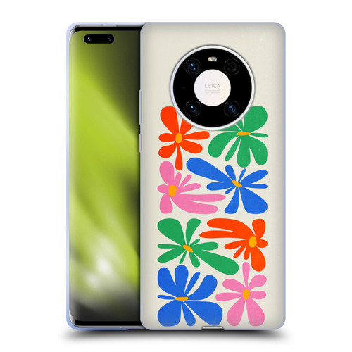 Ayeyokp Plant Pattern Flower Shapes Flowers Bloom Soft Gel Case for Huawei Mate 40 Pro 5G