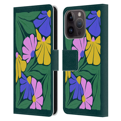 Ayeyokp Plants And Flowers Summer Foliage Flowers Matisse Leather Book Wallet Case Cover For Apple iPhone 15 Pro