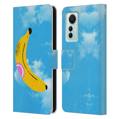 Ayeyokp Pop Banana Pop Art Sky Leather Book Wallet Case Cover For Xiaomi 12 Lite